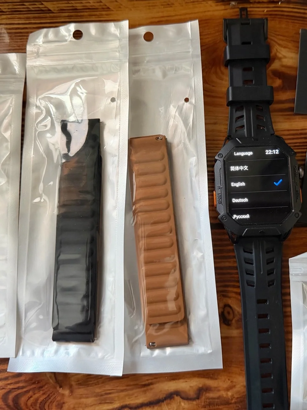 Indestructible Smartwatch Apex - Black with Orange Accents